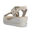 Rieker Cross Strap Velcro Wedge Sandal - Beige